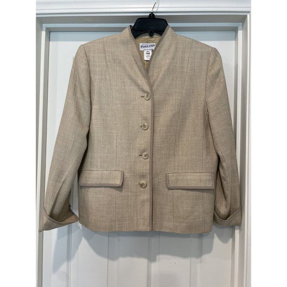 Womens Vintage Pendleton Blazer Rayon, Wool And Silk  Portland Oregon Size 12 - Picture 1 of 7